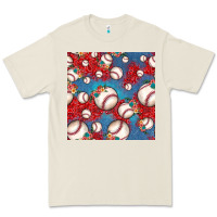 Bone baseball paisley and jean pattern, baseball seamless pattern Premium Tee - JahusDesignShop