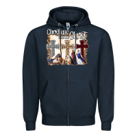 Navy Christmas Begins With Christ Zipper Hoodie - Bettercallsaul