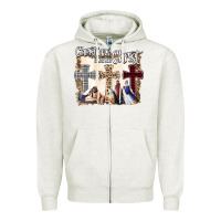 Oatmeal Heather Christmas Begins With Christ Zipper Hoodie - Bettercallsaul