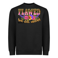 Black flawed but still worthy romans 5 8 Heavyweight Sweatshirt - NancyCooperArtShop