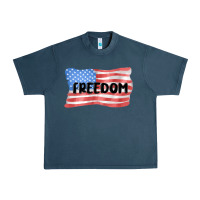 Midnight Navy freedom usa Urban Heavy Tee - MaliasSmallBusiness