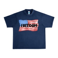 Navy freedom usa Urban Heavy Tee - MaliasSmallBusiness