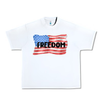 White freedom usa Urban Heavy Tee - MaliasSmallBusiness