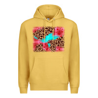 Antique Gold valentine's day leopard background Premium Hoodie - JahusDesignShop