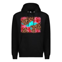Black valentine's day leopard background Premium Hoodie - JahusDesignShop