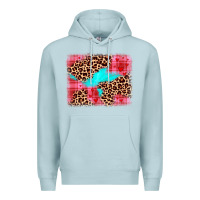 Blue Mist valentine's day leopard background Premium Hoodie - JahusDesignShop