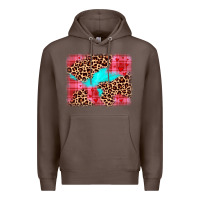 Coffee valentine's day leopard background Premium Hoodie - JahusDesignShop