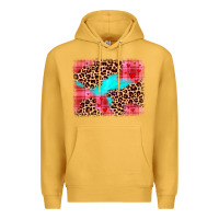 Mustard valentine's day leopard background Premium Hoodie - JahusDesignShop