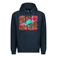 Navy valentine's day leopard background Premium Hoodie - JahusDesignShop