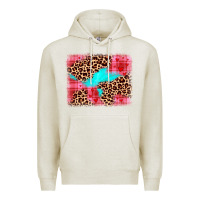 Oatmeal Heather valentine's day leopard background Premium Hoodie - JahusDesignShop