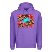 Purple valentine's day leopard background Premium Hoodie - JahusDesignShop