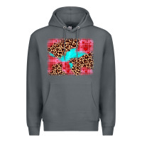 Rock valentine's day leopard background Premium Hoodie - JahusDesignShop