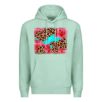 Seafoam valentine's day leopard background Premium Hoodie - JahusDesignShop