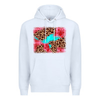 White valentine's day leopard background Premium Hoodie - JahusDesignShop