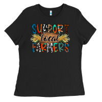 Black support local farmers Ladies Tee - RacoonDesign