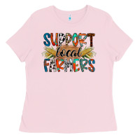 Bubblegum Pink support local farmers Ladies Tee - RacoonDesign