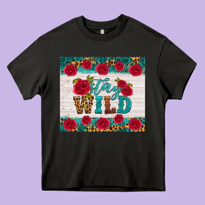 Stay Wild Heavy Core Tee Designed By Hra Design Shop