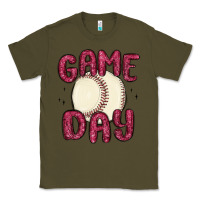 Army Green game day baseball Classic Tee - MaliasSmallBusiness