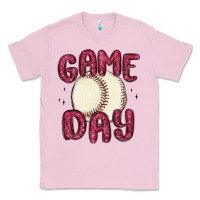 Bubblegum Pink game day baseball Classic Tee - MaliasSmallBusiness