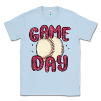 Dusty Blue game day baseball Classic Tee - MaliasSmallBusiness