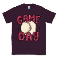 Plum game day baseball Classic Tee - MaliasSmallBusiness