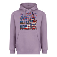 Lavender God Bless America with gnome 4th of july Heavyweight Hoodie - HowdyJamesFarm