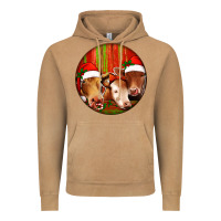 Christmas Cow, Vintage Hoodie | Teevron