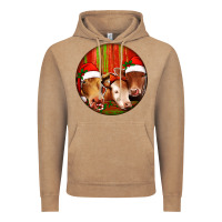 Vintage Coffee Christmas Cow, Vintage Hoodie - Jasminsmagicworld