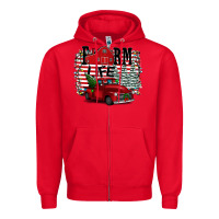Red Farm Life Christmas Zipper Hoodie - Bettercallsaul