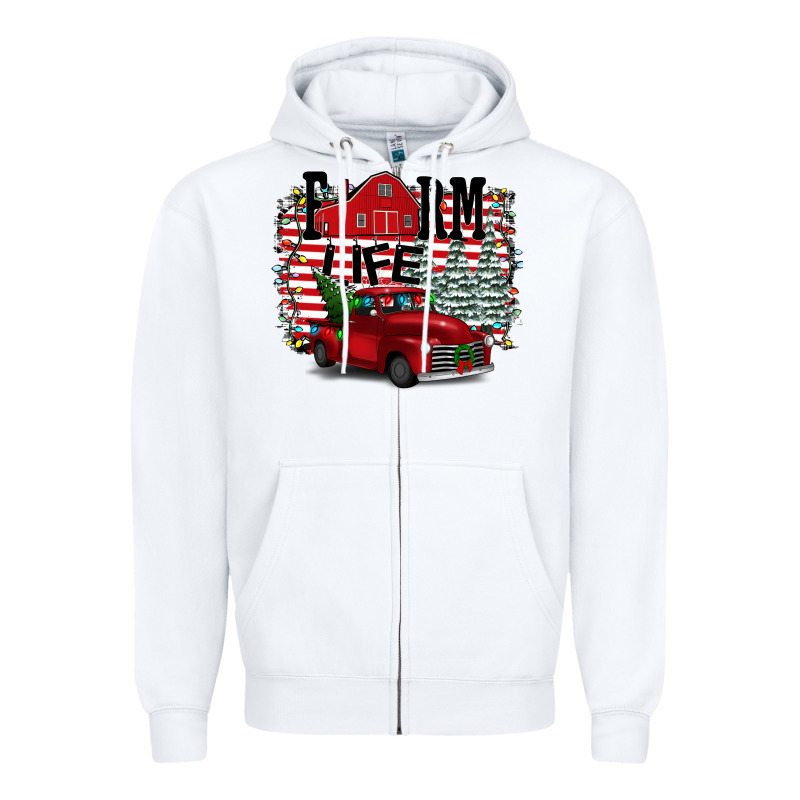Farm Life Christmas Zipper Hoodie by Bettercallsaul | Teevron