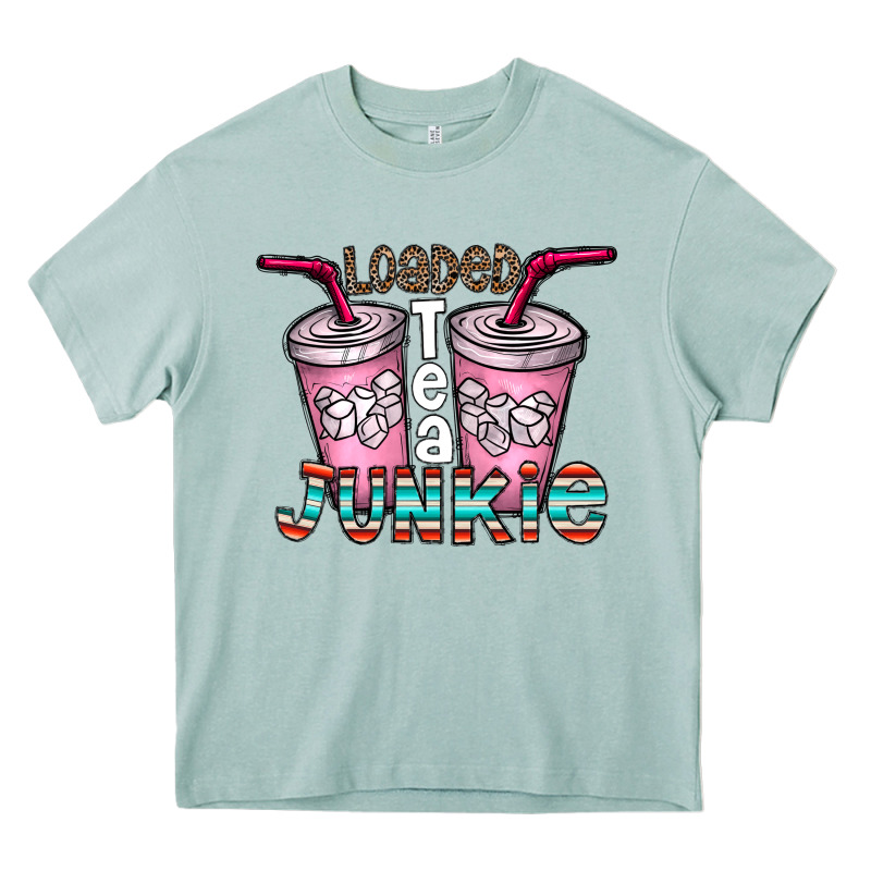 Loaded Tea Junkie Heavy Core Tee by CowhideDigitalArt | Teevron