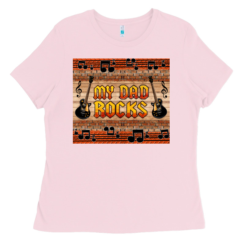 My Dad Rocks Ladies Tee by HRA Design Shop | Teevron