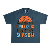 Midnight Navy the only b.s. i need is basketball season Urban Heavy Tee - MaliasSmallBusiness