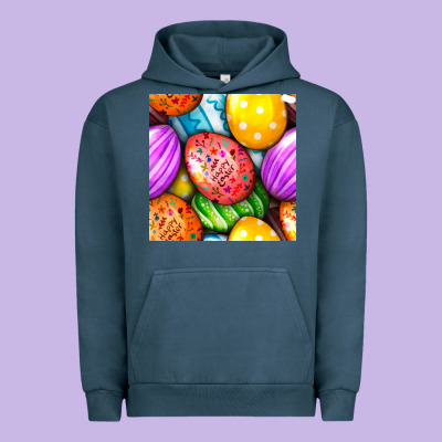 Happy Easter Eggs Seamless Pattern Urban Hoodie Designed By Bundleandbundleshop