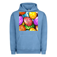 Pigment Pebble Blue Happy Easter Eggs Seamless Pattern Urban Hoodie - BundleAndBundleShop