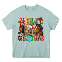Arona Merry christmas horses Heavy Core Tee - FaDigitalArtStudio
