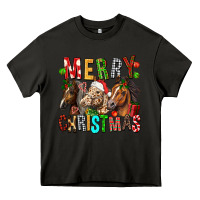 Asphalt Merry christmas horses Heavy Core Tee - FaDigitalArtStudio