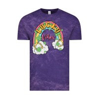 Cloud Purple lucky vibes Vintage Tee - MaliasSmallBusiness