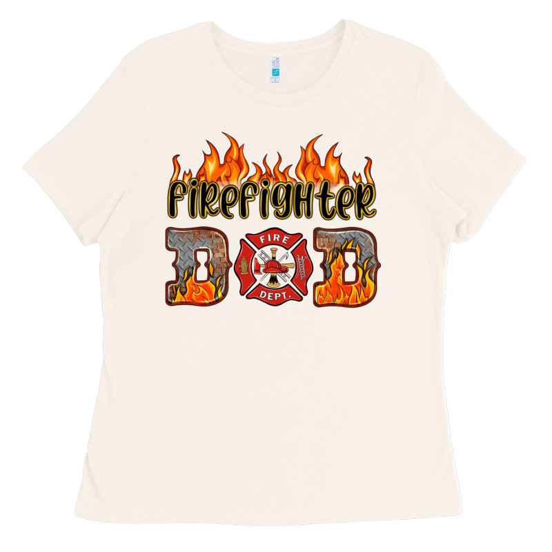 Firefighter Dad Ladies Tee by HRA Design Shop | Teevron