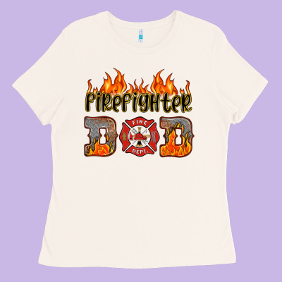Firefighter Dad Ladies Tee Designed By Hra Design Shop