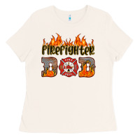 Bone firefighter dad Ladies Tee - HRA Design Shop