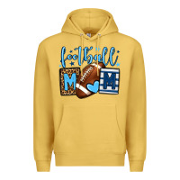 Antique Gold Football mom blue team color Premium Hoodie - HowdyJamesFarm