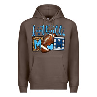 Coffee Football mom blue team color Premium Hoodie - HowdyJamesFarm