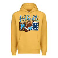 Mustard Football mom blue team color Premium Hoodie - HowdyJamesFarm
