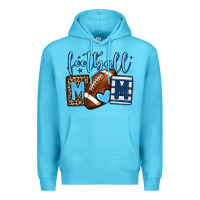 Ocean Blue Football mom blue team color Premium Hoodie - HowdyJamesFarm