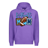 Purple Football mom blue team color Premium Hoodie - HowdyJamesFarm