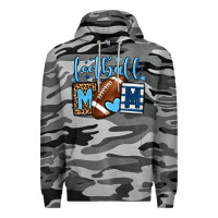 Slate Camo Football mom blue team color Premium Hoodie - HowdyJamesFarm