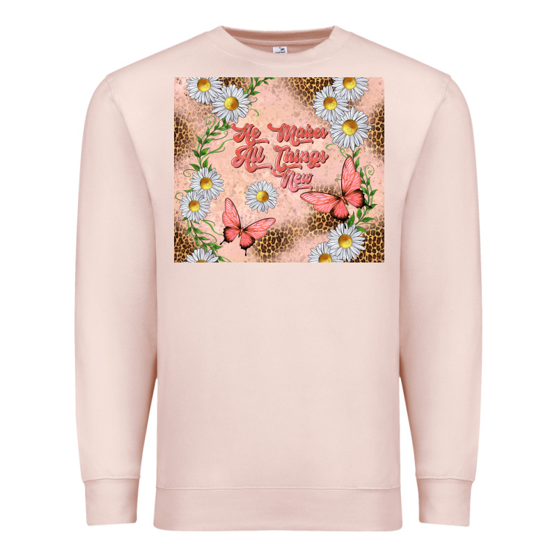He Makes All Things New Premium Sweatshirt by TumblerDesignByShophia | Teevron