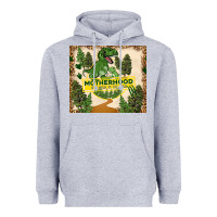 Heather Grey motherhood is a walk in the park Heavyweight Hoodie - TumblerDesignByShophia