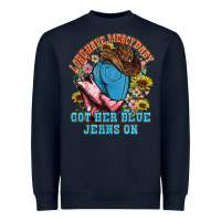 Navy lord have mercy baby got her blue jeans on Heavyweight Sweatshirt - NancyCooperArtShop